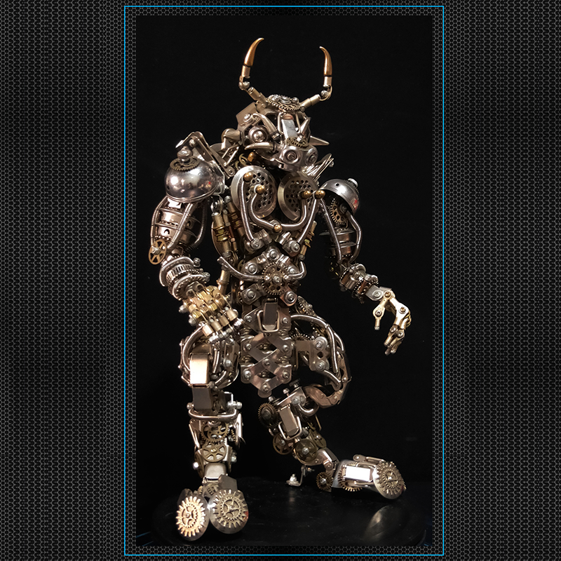 Minotauro Cabeza de Toro Criatura Mítica Metal 3D