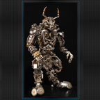 Minotauro Cabeza de Toro Criatura Mítica Metal 3D