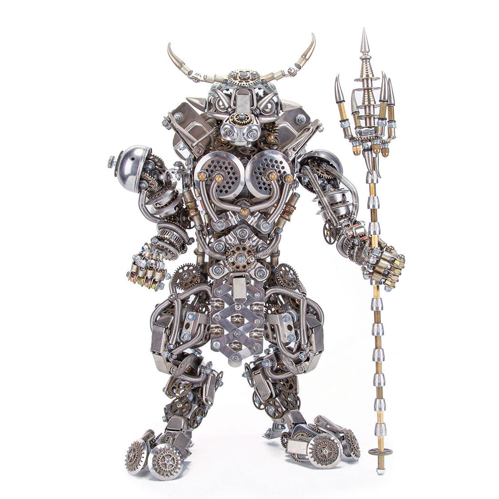 Minotauro Cabeza de Toro Criatura Mítica Metal 3D