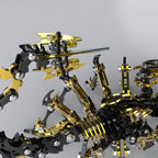 Escorpión Negro Dorado Metal 3D