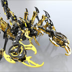 Escorpión Negro Dorado Metal 3D