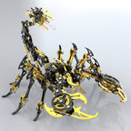 Escorpión Negro Dorado Metal 3D