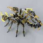 Escorpión Negro Dorado Metal 3D