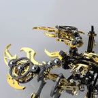 Escorpión Negro Dorado Metal 3D