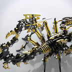 Escorpión Negro Dorado Metal 3D