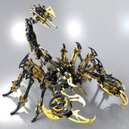 Escorpión Negro Dorado Metal 3D