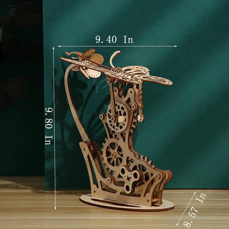 Mariposa Mecánica Madera 3D