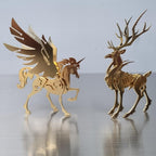 Pack 5 Figuras Doradas Metal 3D