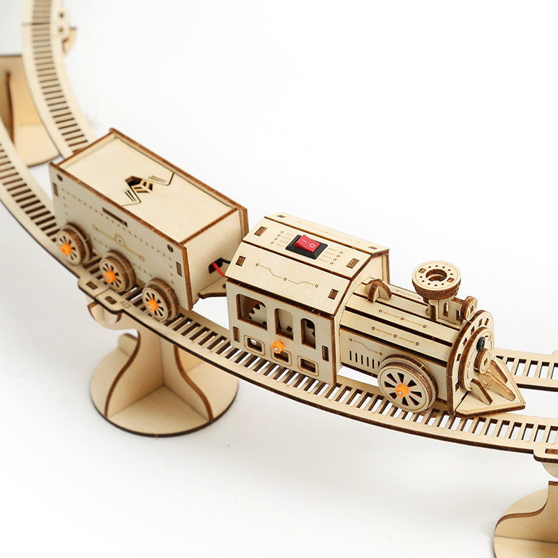 Locomotora a Vapor Metal 3D con Vías 700 piezas