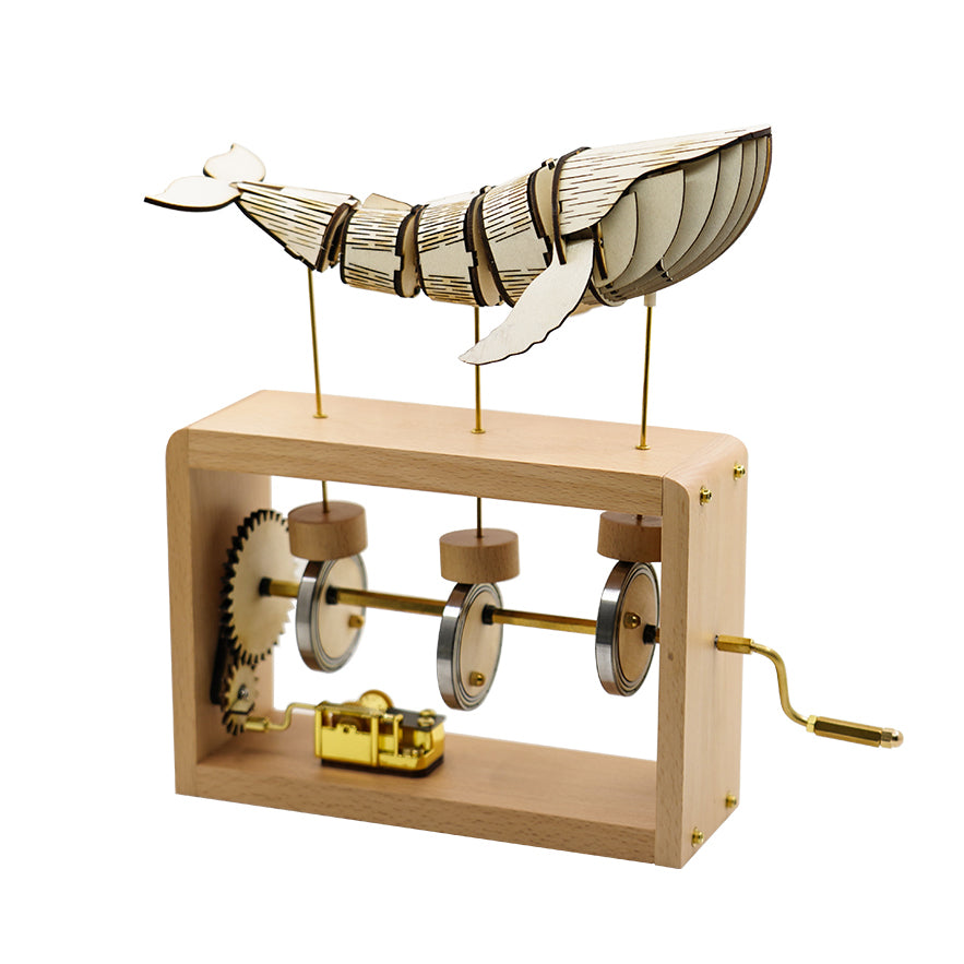 Ballena Mecánica con Caja de Música Metal 3D 92 piezas