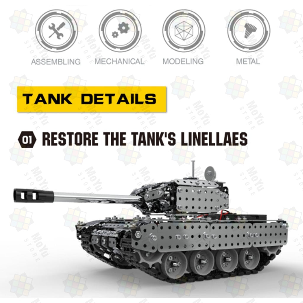 Tanque Militar RC Metal 3D 952 piezas