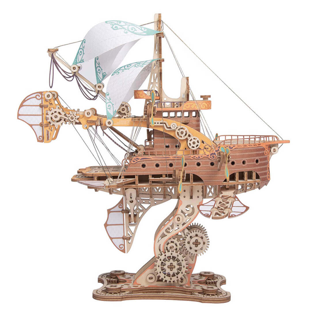 Nave Espacial Fantasy Steampunk Madera 3D