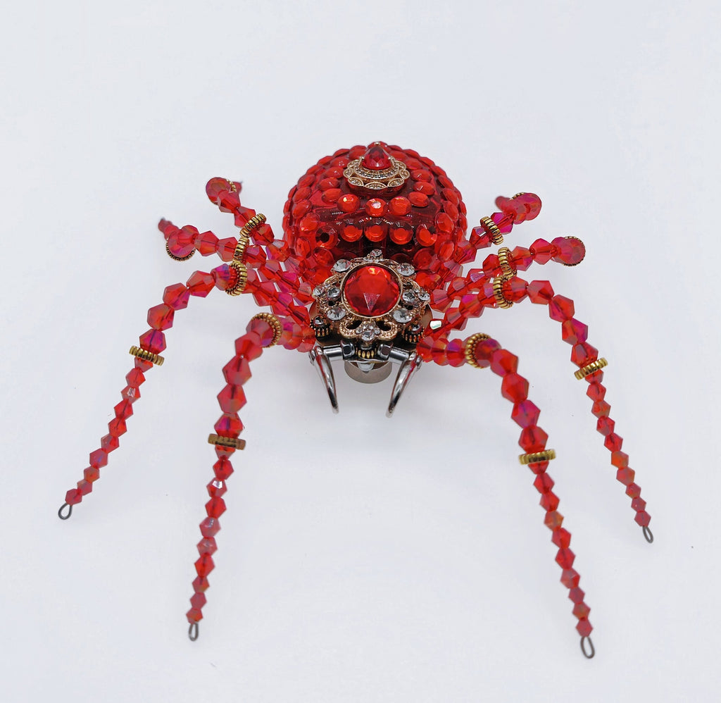 Araña Cristal Mecánica Steampunk Metal 3D con Caja Musical