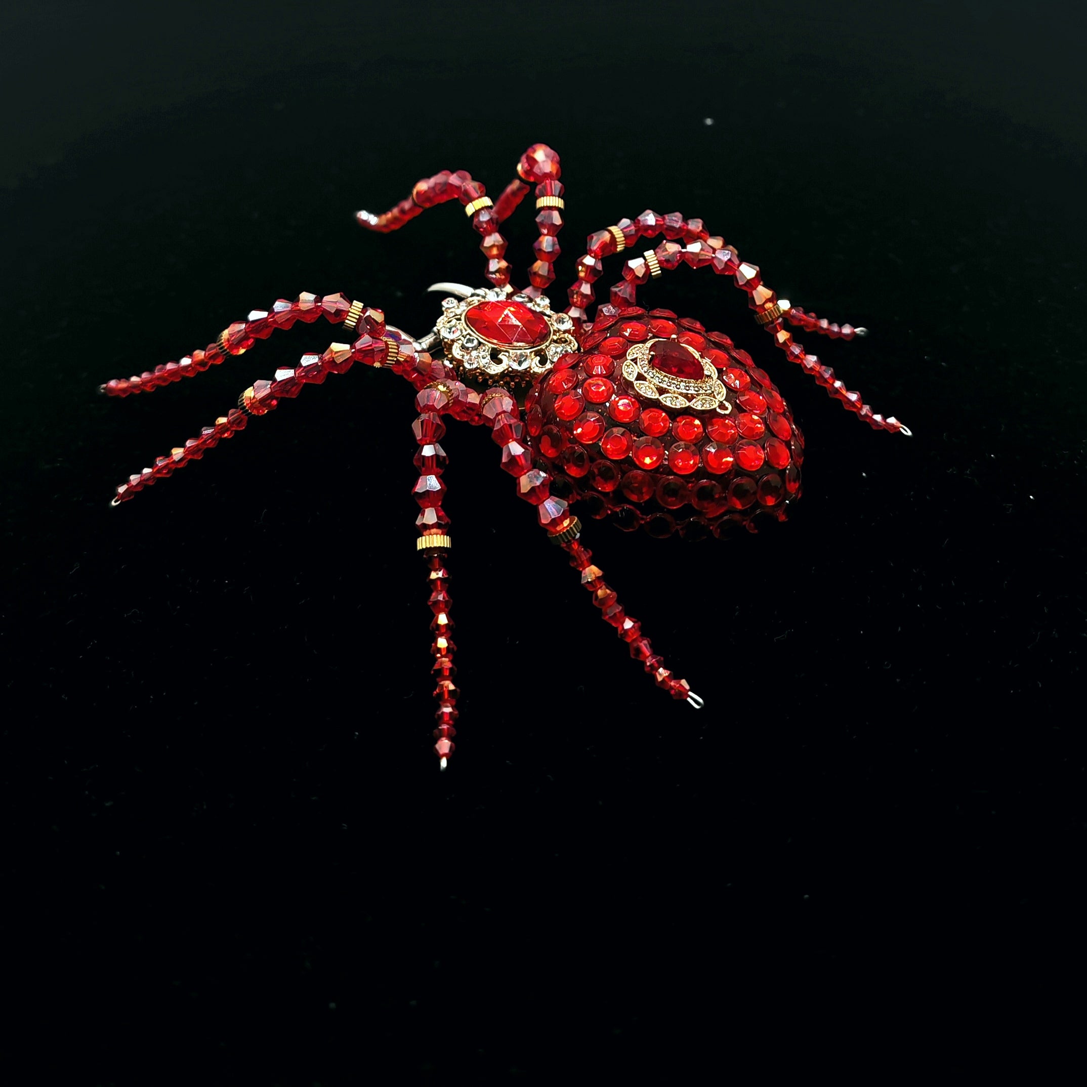 Araña Cristal Mecánica Steampunk Metal 3D con Caja Musical
