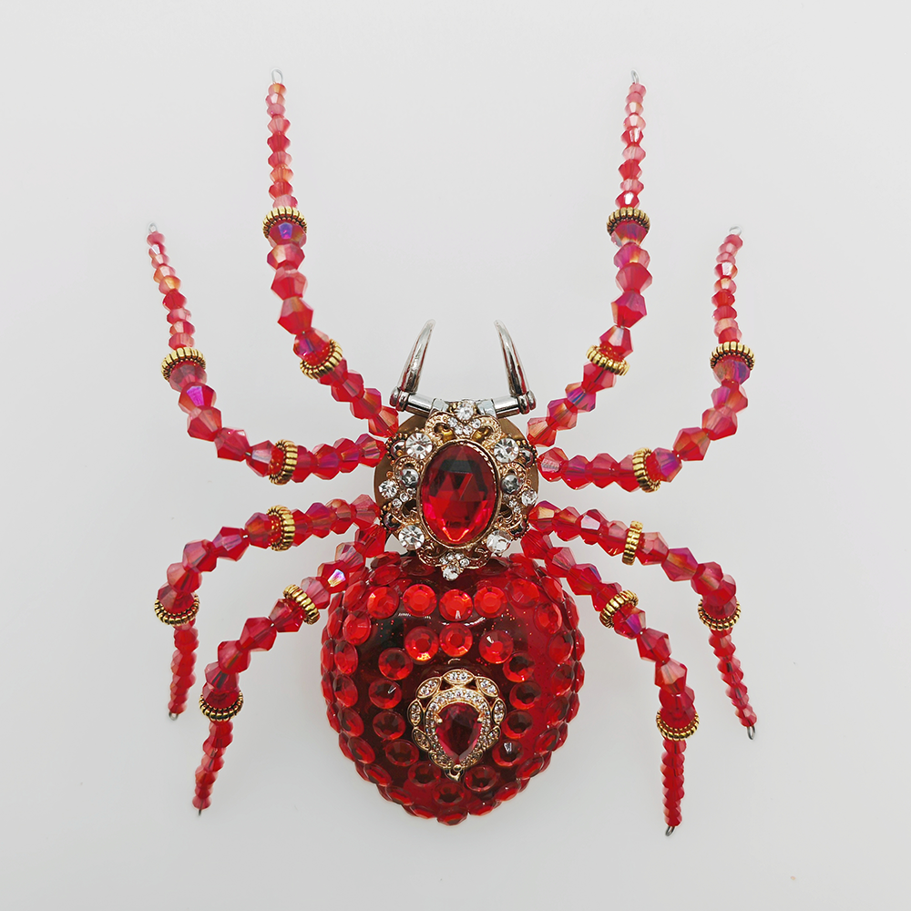 Araña Cristal Mecánica Steampunk Metal 3D con Caja Musical