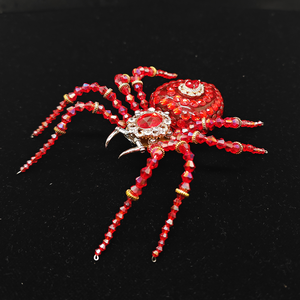 Araña Cristal Mecánica Steampunk Metal 3D con Caja Musical