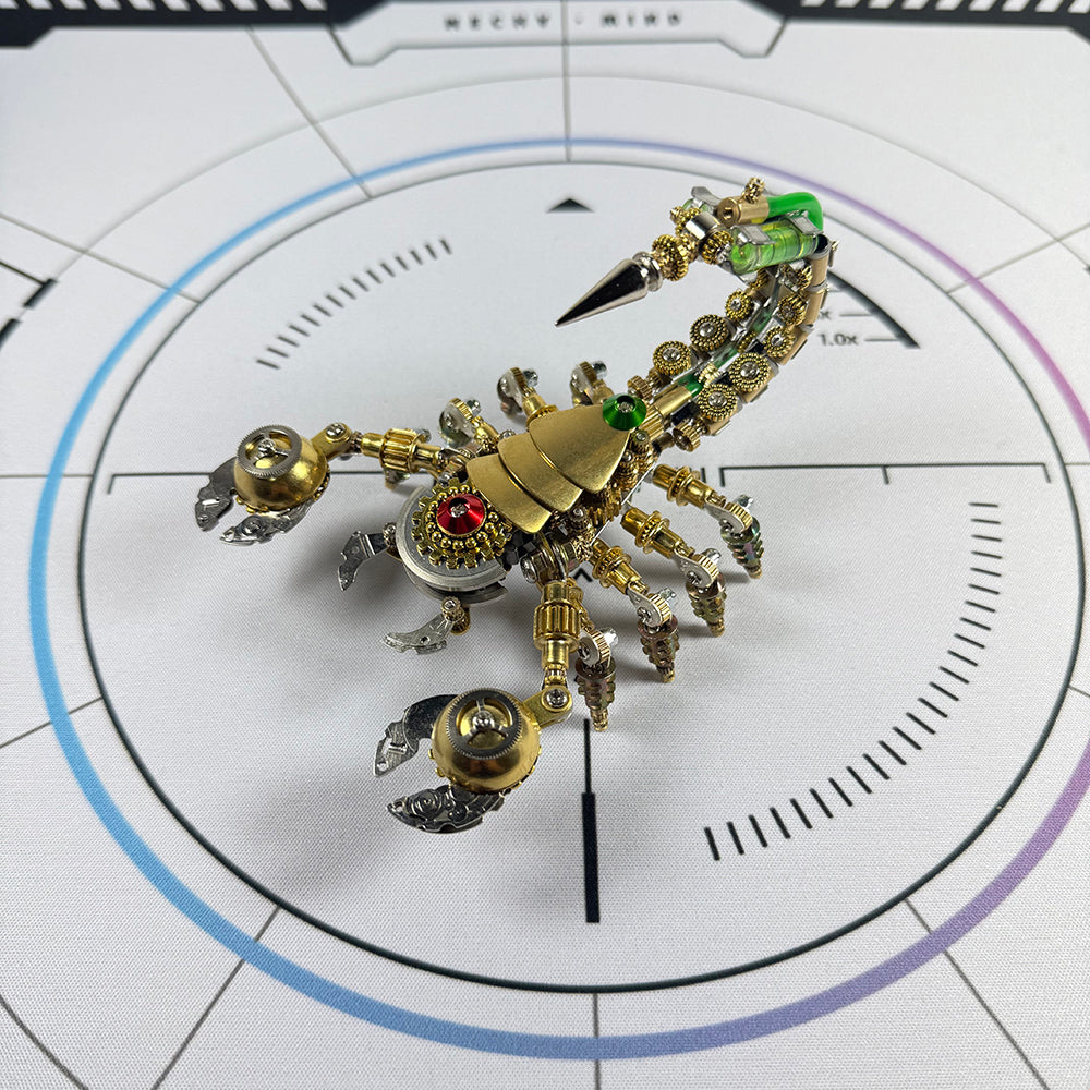Escorpión Mecánico de Precisión Steampunk Metal 3D