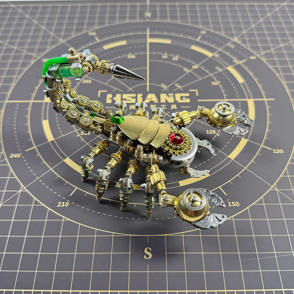Escorpión Mecánico de Precisión Steampunk Metal 3D
