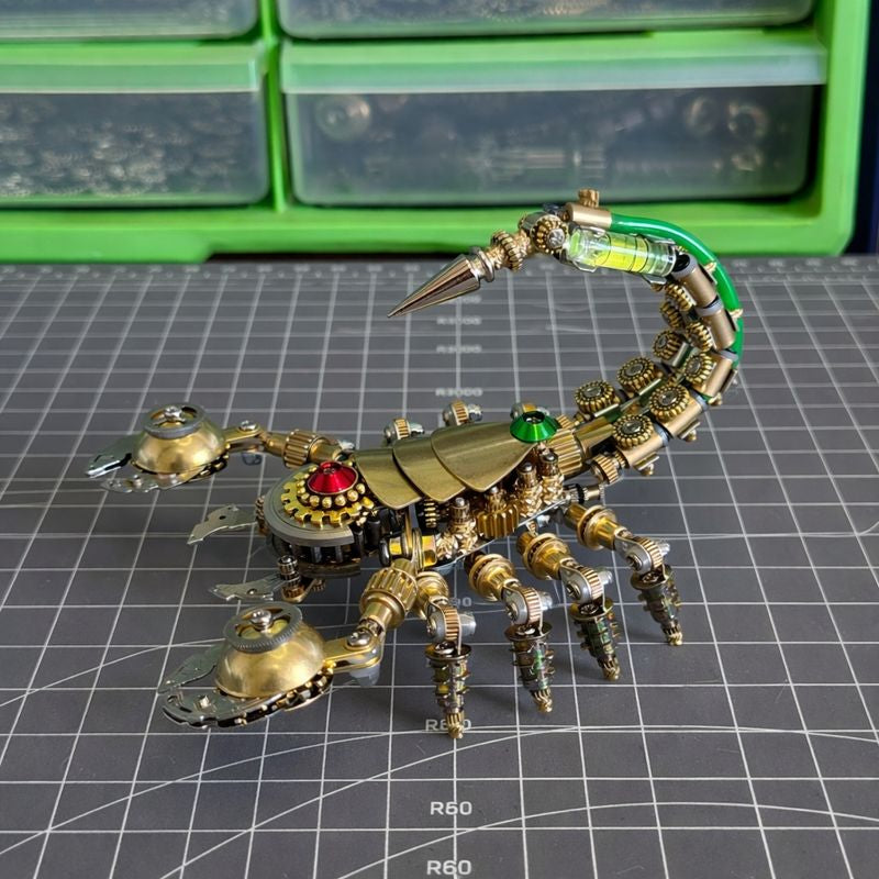 Escorpión Mecánico de Precisión Steampunk Metal 3D