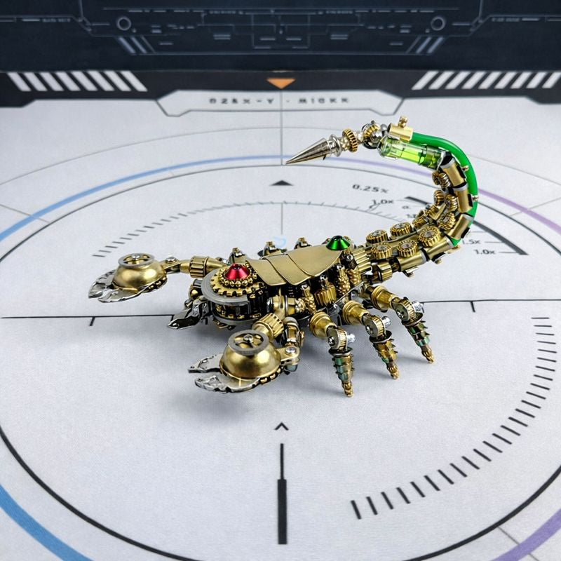 Escorpión Mecánico de Precisión Steampunk Metal 3D
