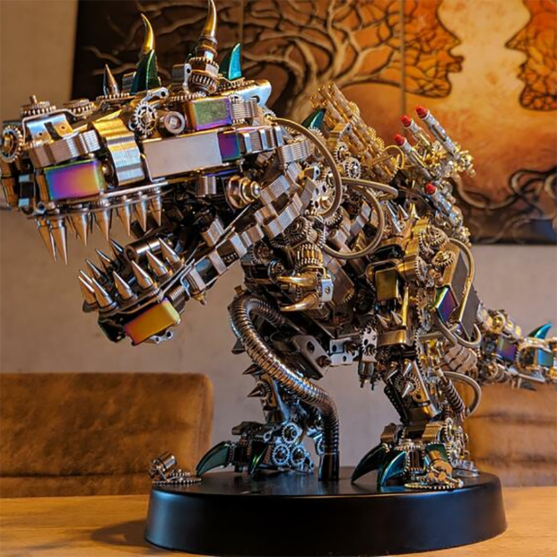 Tiranosaurio Rex Mecánico Metal 3D 1350 piezas
