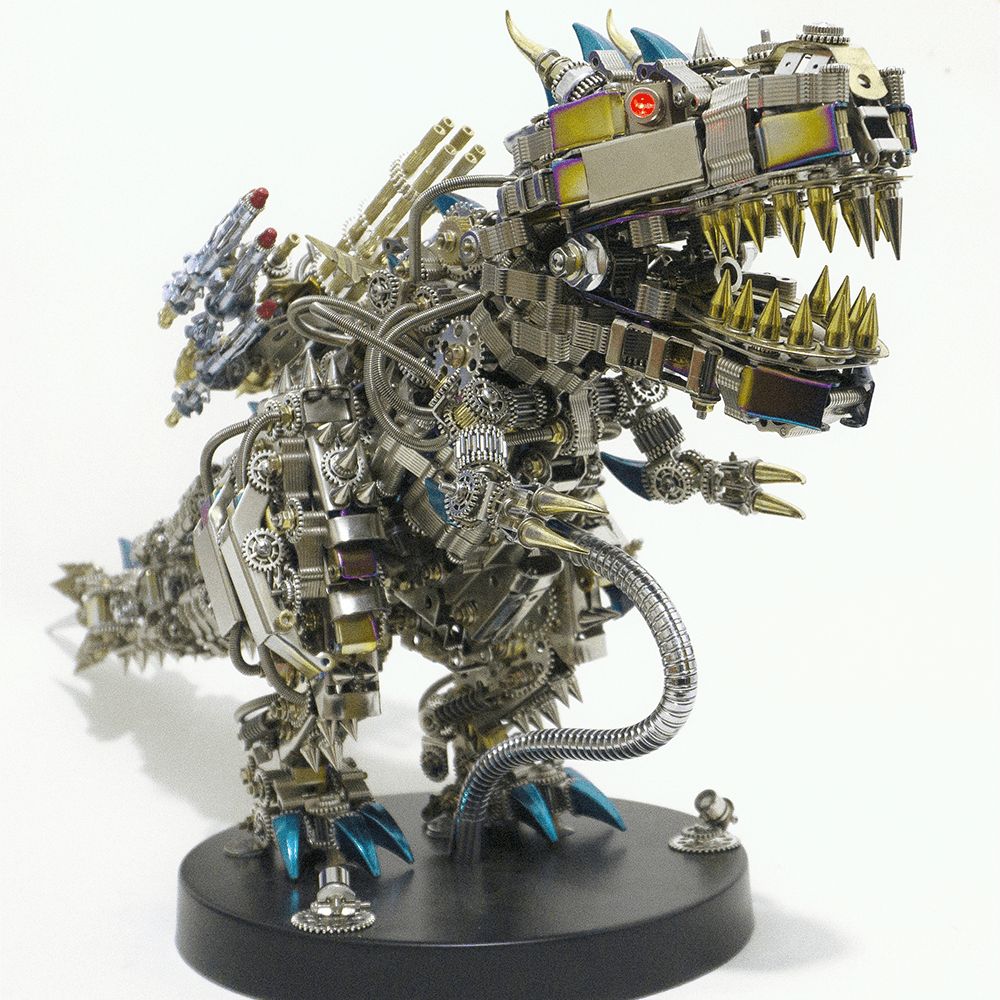 Tiranosaurio Rex Mecánico Metal 3D 1350 piezas