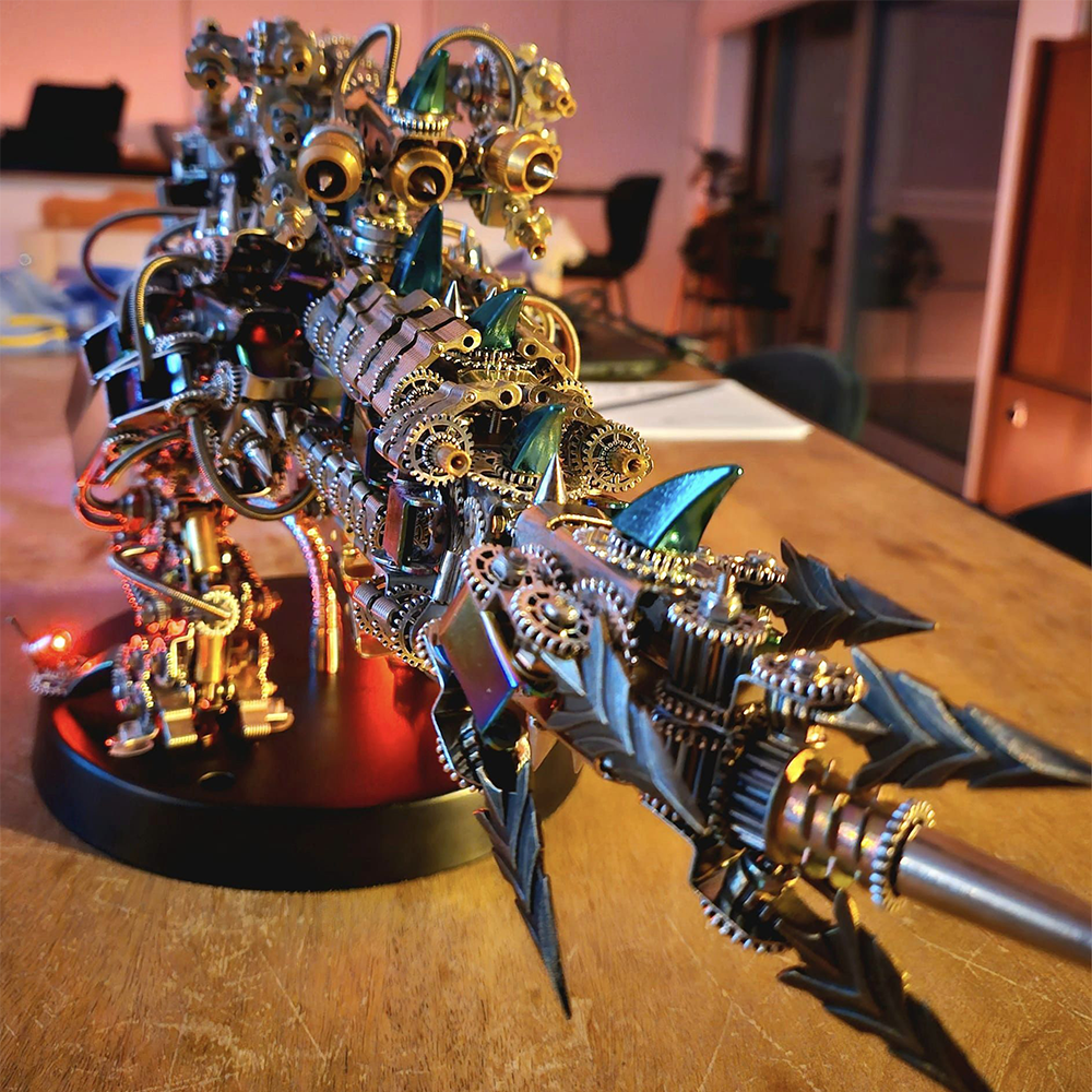 Tiranosaurio Rex Mecánico Metal 3D 1350 piezas