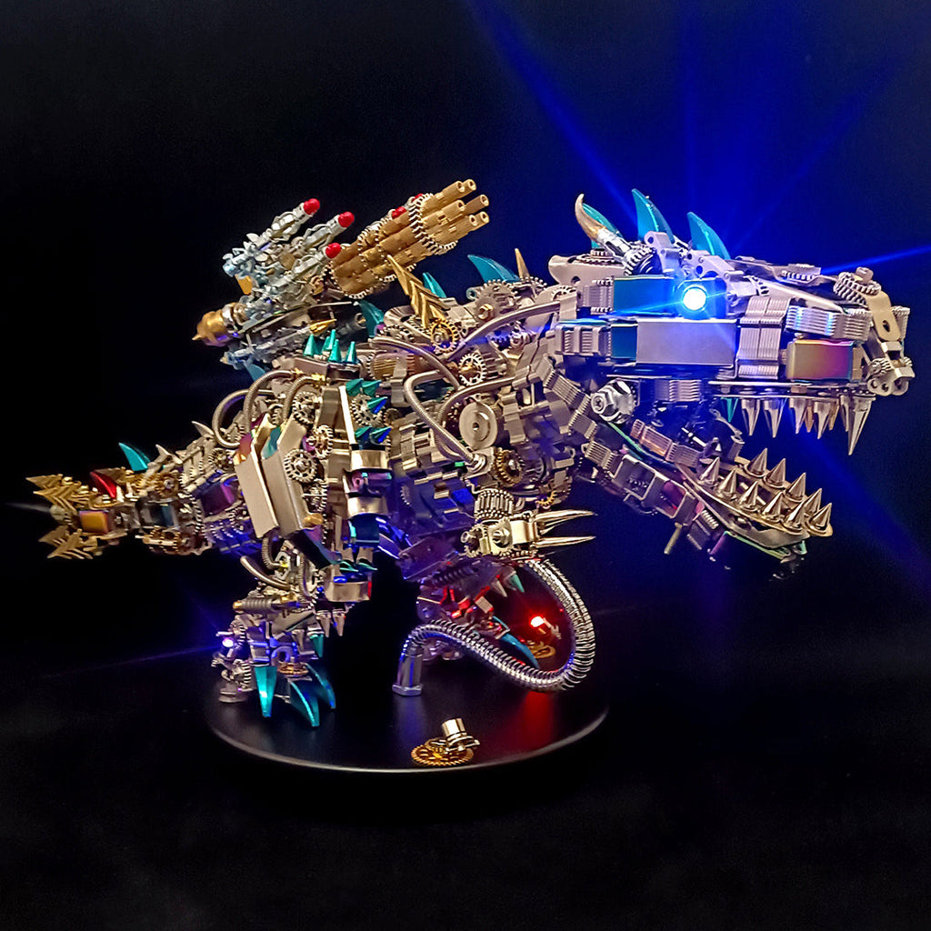 Tiranosaurio Rex Mecánico Metal 3D 1350 piezas