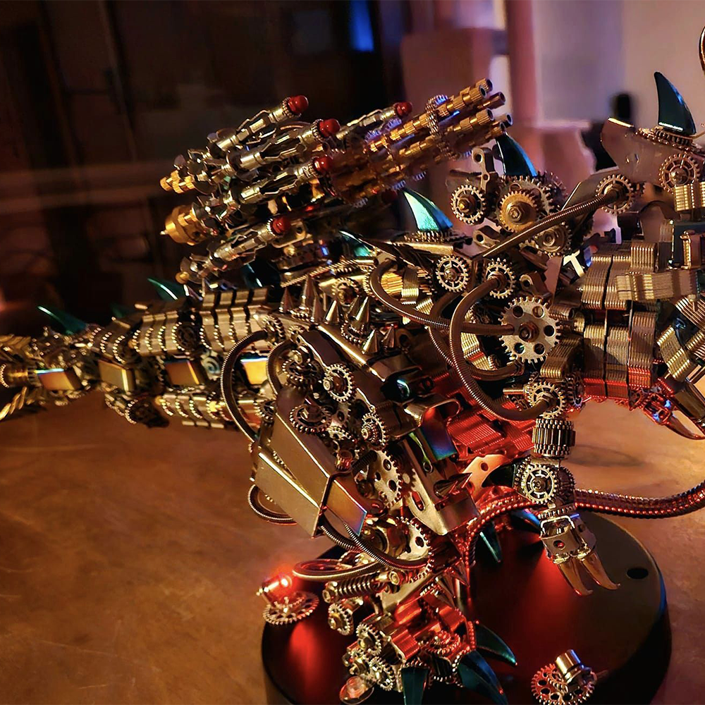 Tiranosaurio Rex Mecánico Metal 3D 1350 piezas