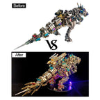 Tiranosaurio Rex Mecánico Metal 3D 1350 piezas