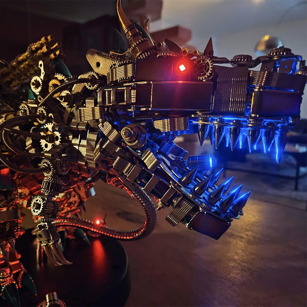 Tiranosaurio Rex Mecánico Metal 3D 1350 piezas