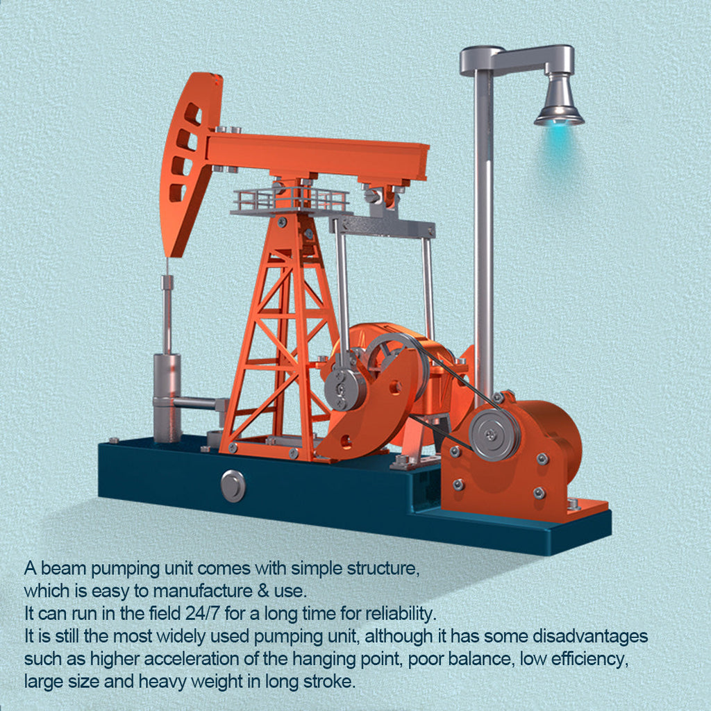 Modelo Bomba de Petróleo Funcional Metal 3D 219 piezas