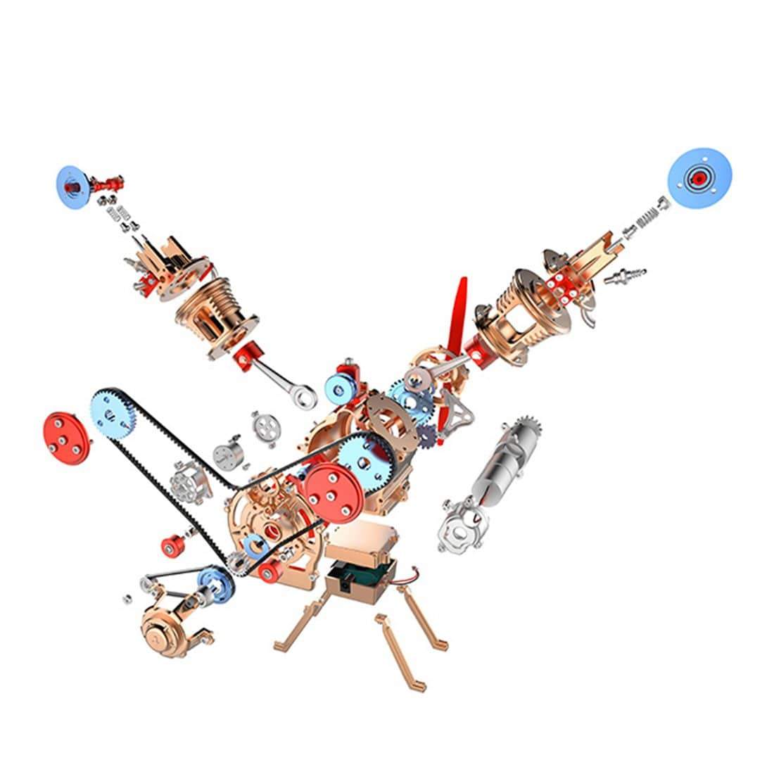 Motor V2 Doble Cilindro Metal 3D Manual