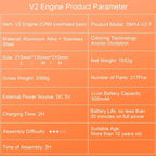 Motor V2 Doble Cilindro Metal 3D Manual