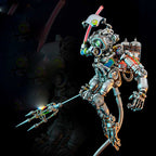 Simio Buceador Cyberpunk Metal 3D con Base