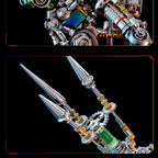 Simio Buceador Cyberpunk Metal 3D con Base