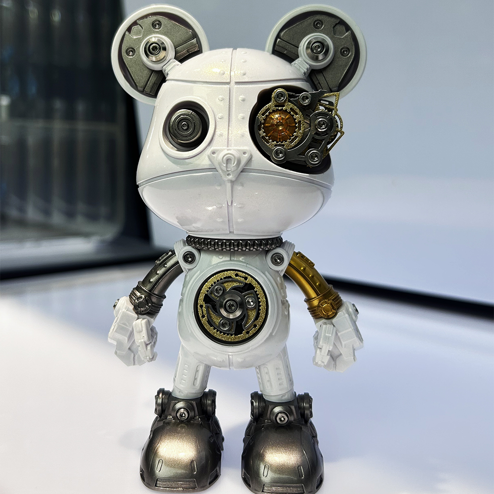 Oso Mecha Cyberpunk Metal 3D