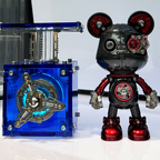 Oso Mecha Cyberpunk Metal 3D