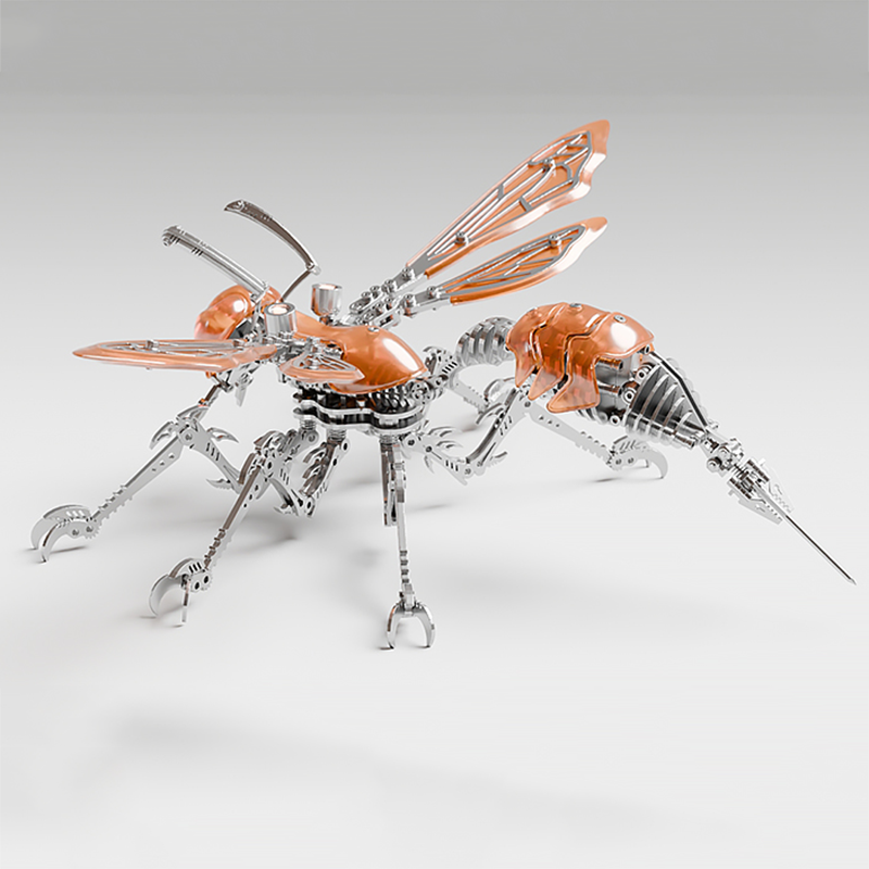 Avispón Mecha Cyberpunk Metal 3D Premium