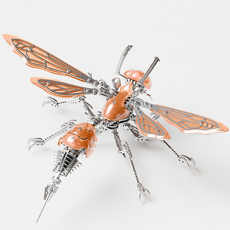Avispón Mecha Cyberpunk Metal 3D Premium