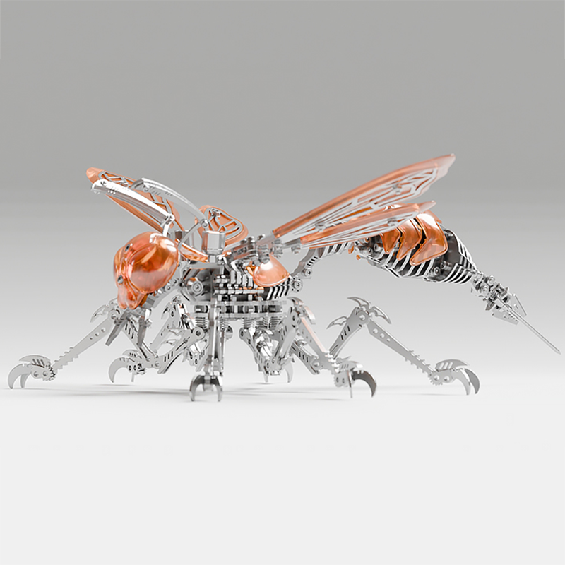 Avispón Mecha Cyberpunk Metal 3D Premium