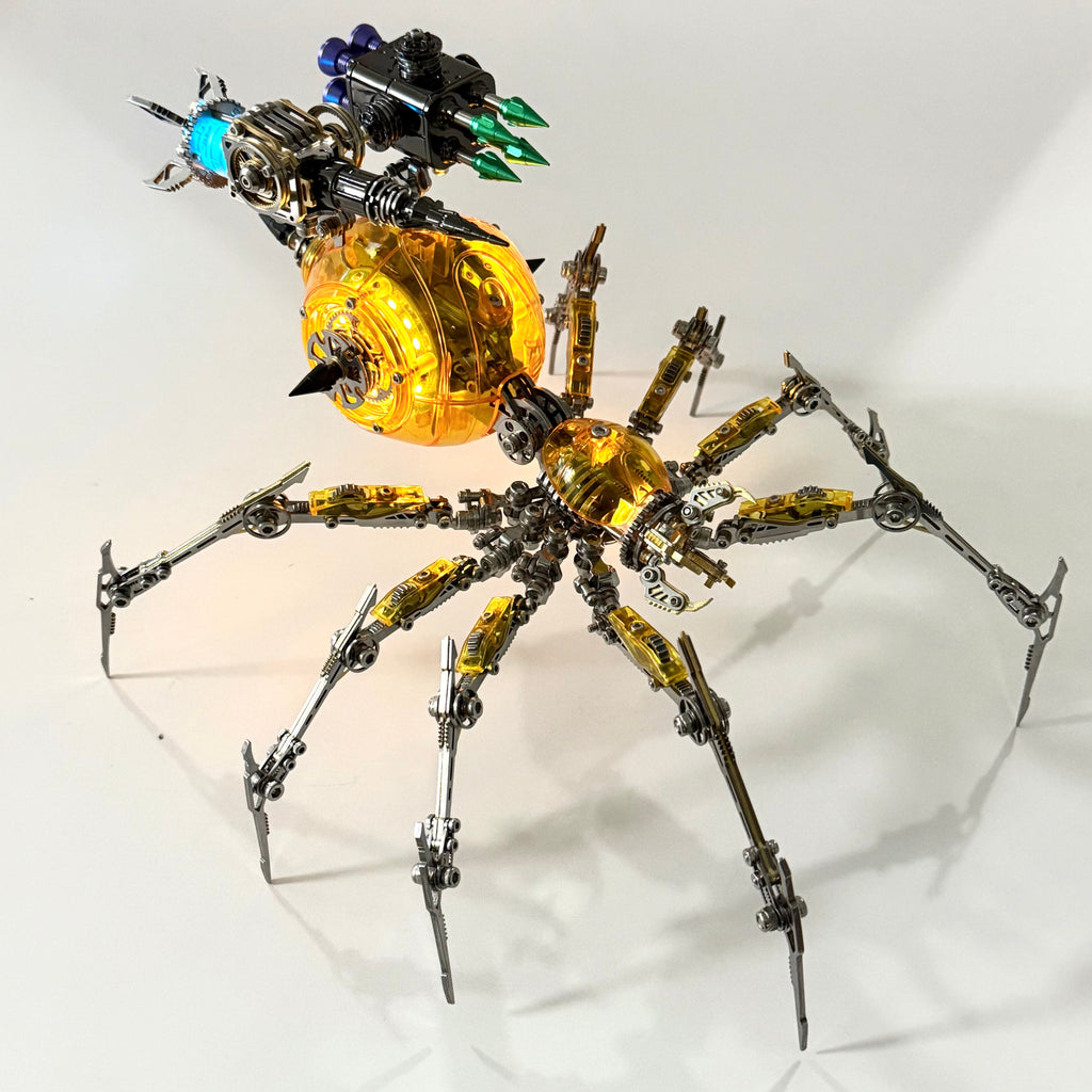 Araña Mecha Batalla Cyberpunk Metal 3D