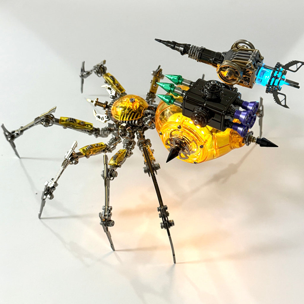 Araña Mecha Batalla Cyberpunk Metal 3D