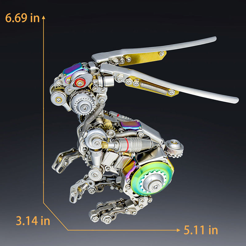Conejo Mecánico Cyberpunk Metal 3D
