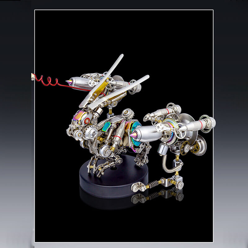 Conejo Mecánico Cyberpunk Metal 3D