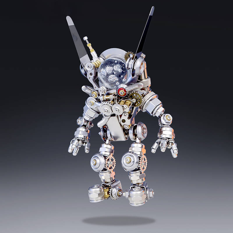 Conejo Astronauta Espacial Cyberpunk Metal 3D
