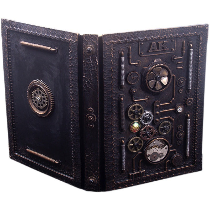 Cuaderno Steampunk Repujado con Caja Regalo