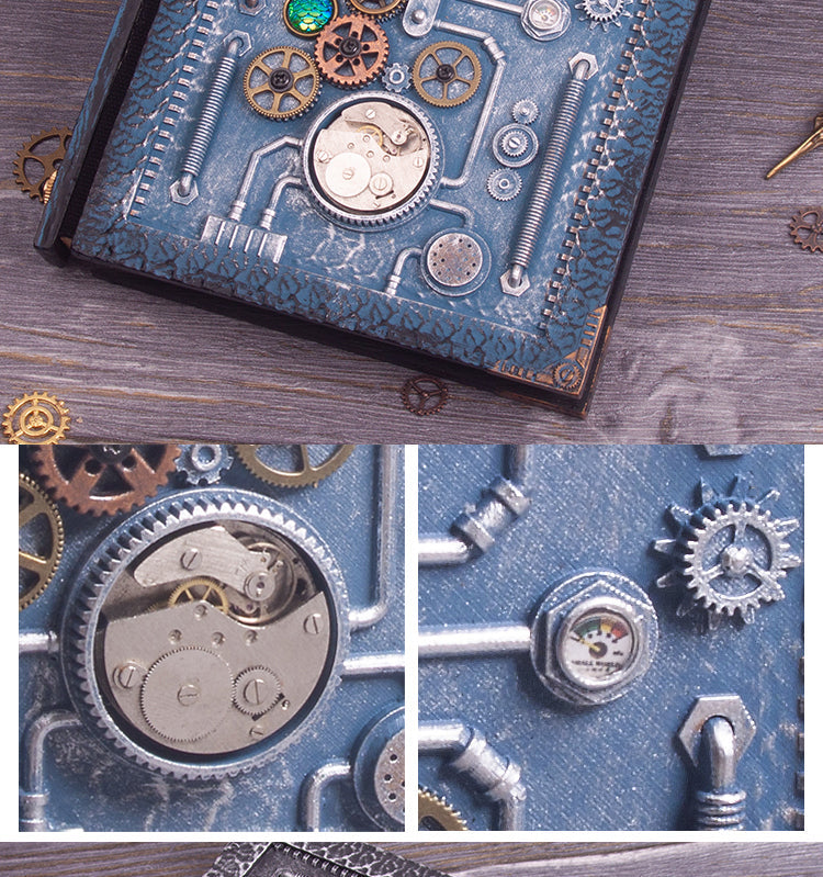 Cuaderno Steampunk Repujado con Caja Regalo