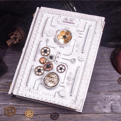 Cuaderno Steampunk Repujado con Caja Regalo