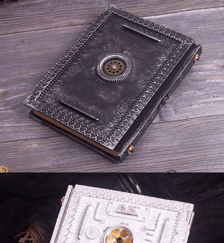 Cuaderno Steampunk Repujado con Caja Regalo